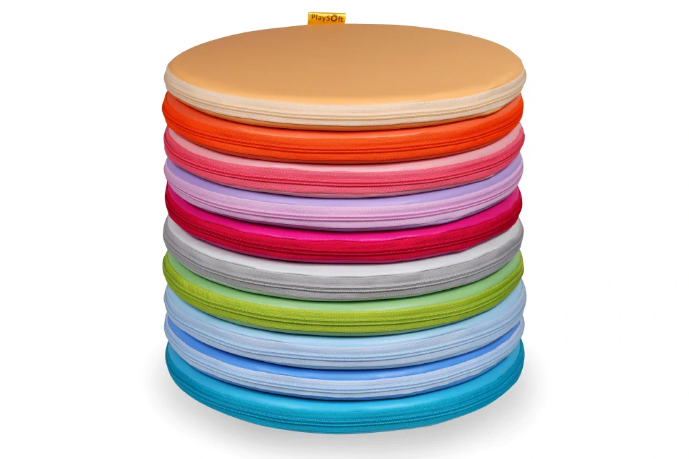 PODSEDÁKY PlaySoft kulaté PASTEL (35 cm) 10 ks