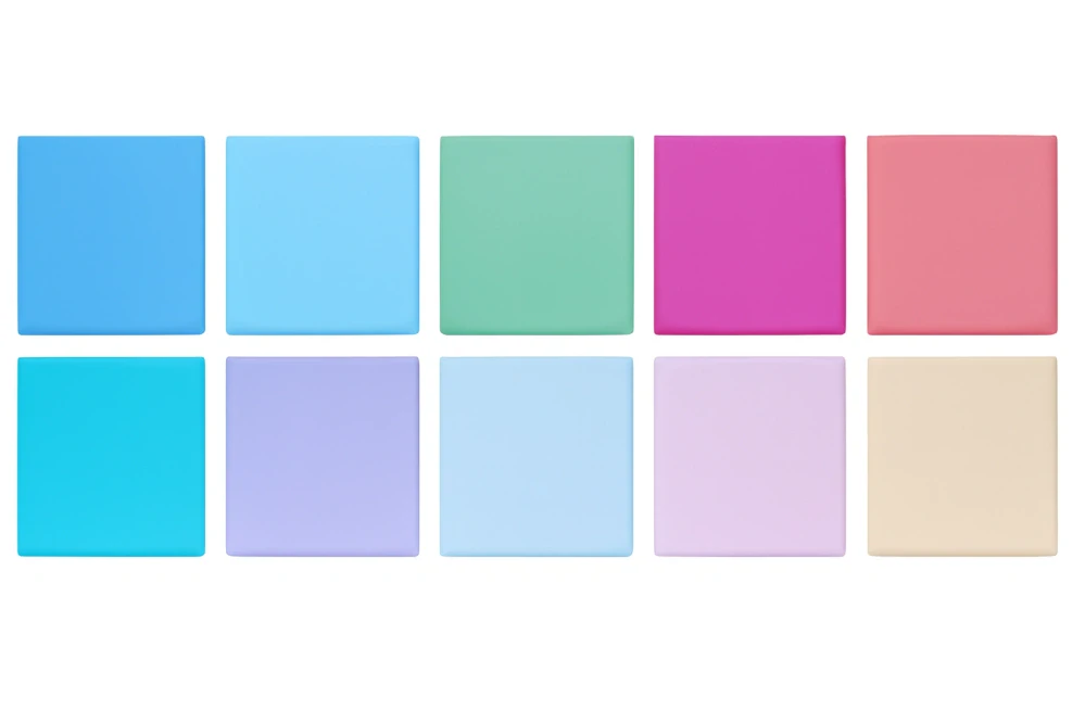 PODSEDÁKY PlaySoft čtverec PASTEL (35x35 cm) 10 ks