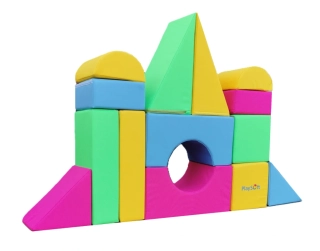 Molitanová stavebnice PlaySoft VELKÁ 14 ks PASTEL (30 cm) + DOPRAVA ZDARMA